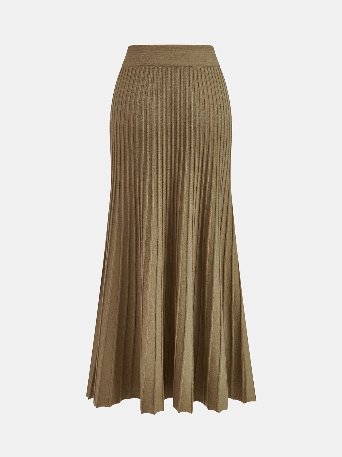 Flared Hem Knit Midi Skirt - Image 2