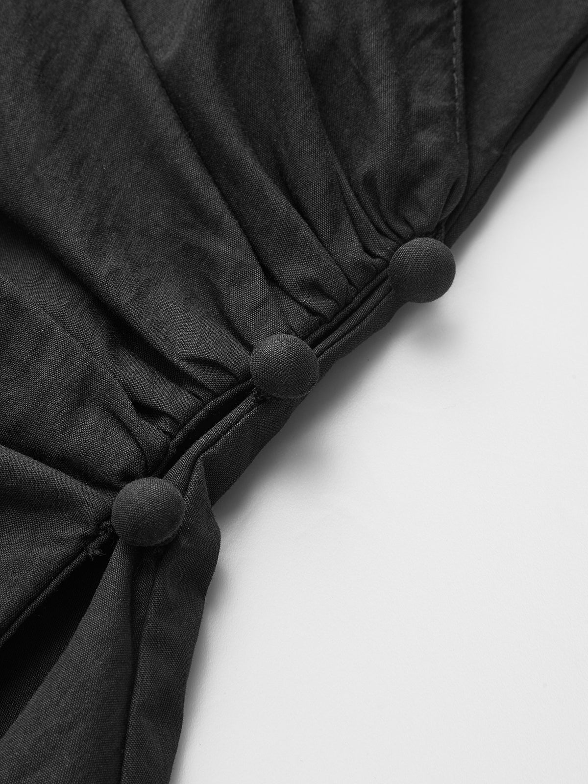Flared Sleeve Asymmetric Wrap Shirt - Image 4