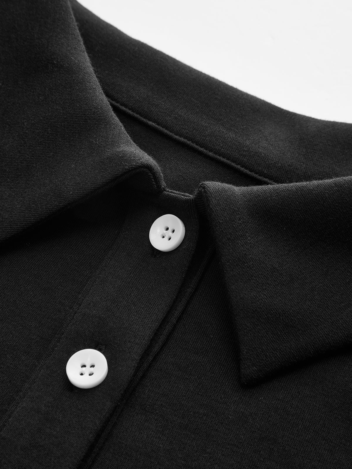 Flared Sleeve Polo Neck Fitted Top - Image 4