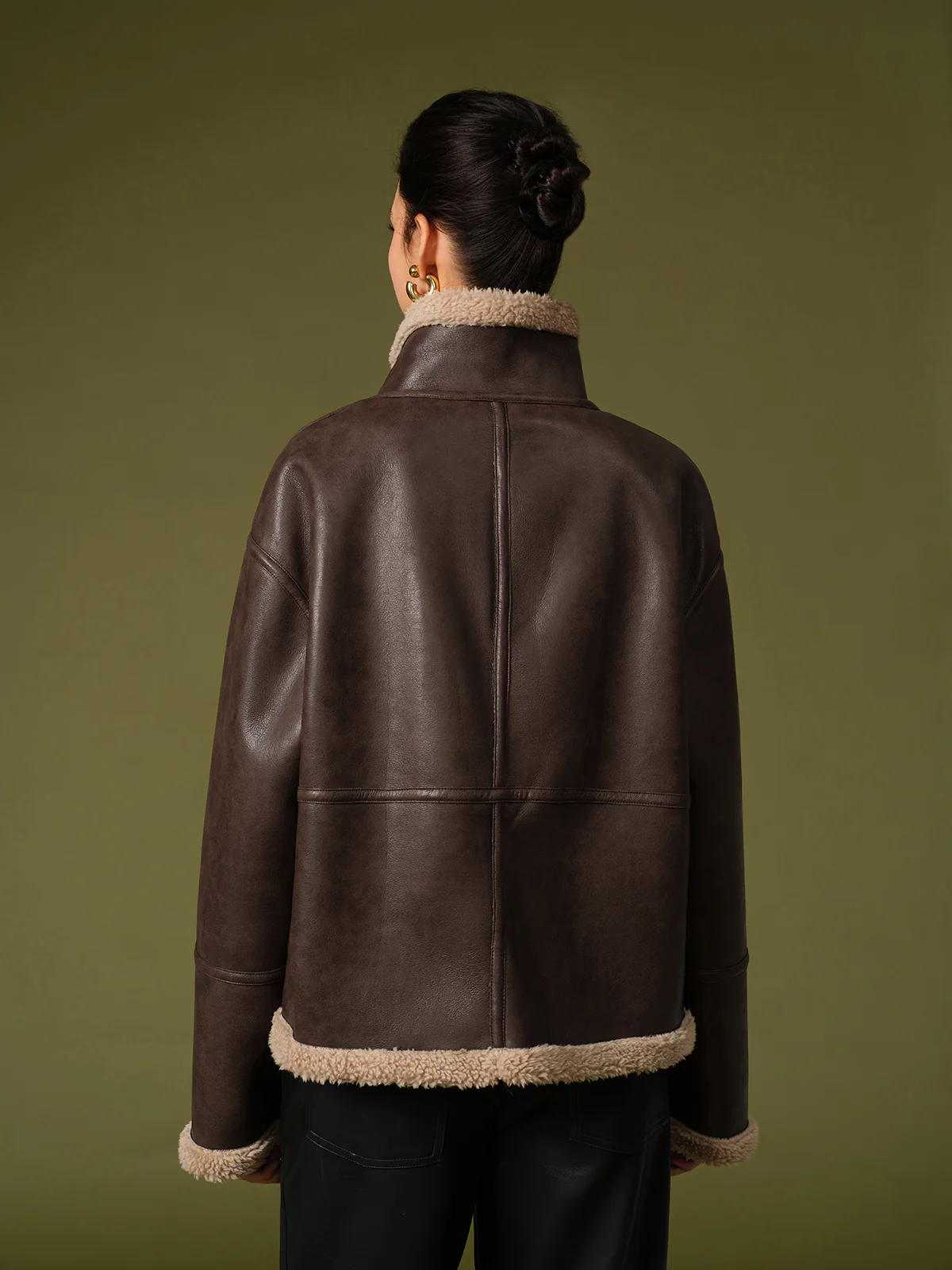Fleecing PU Leather Warm Jackets - Image 6