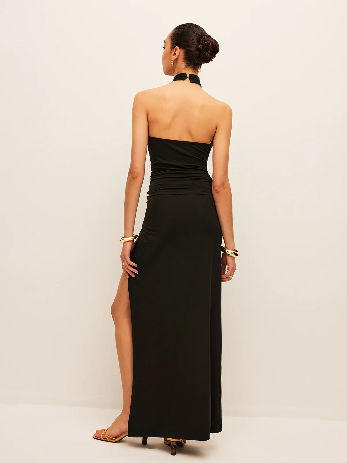 Flora Halter Cut-Out Split Skirt Set - Image 7