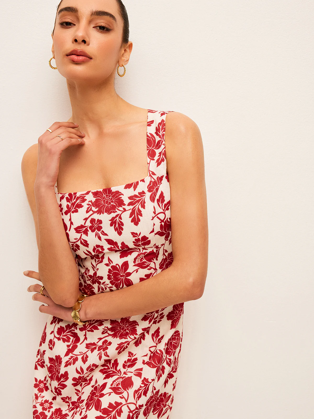 Flora Print Square-Neck Dress - Image 4