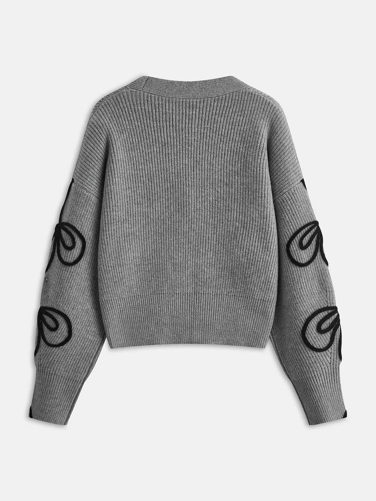 Floral Applique Knit Cardigan - Image 2