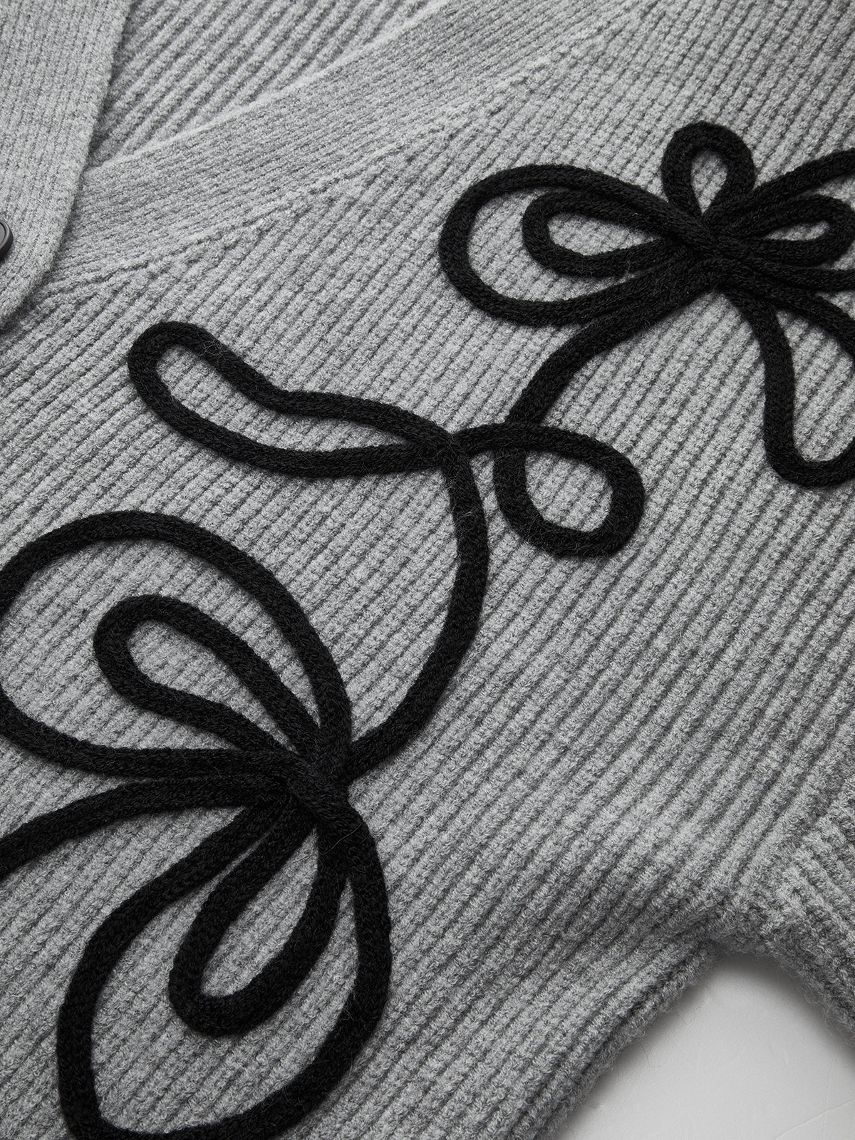 Floral Applique Knit Cardigan - Image 4