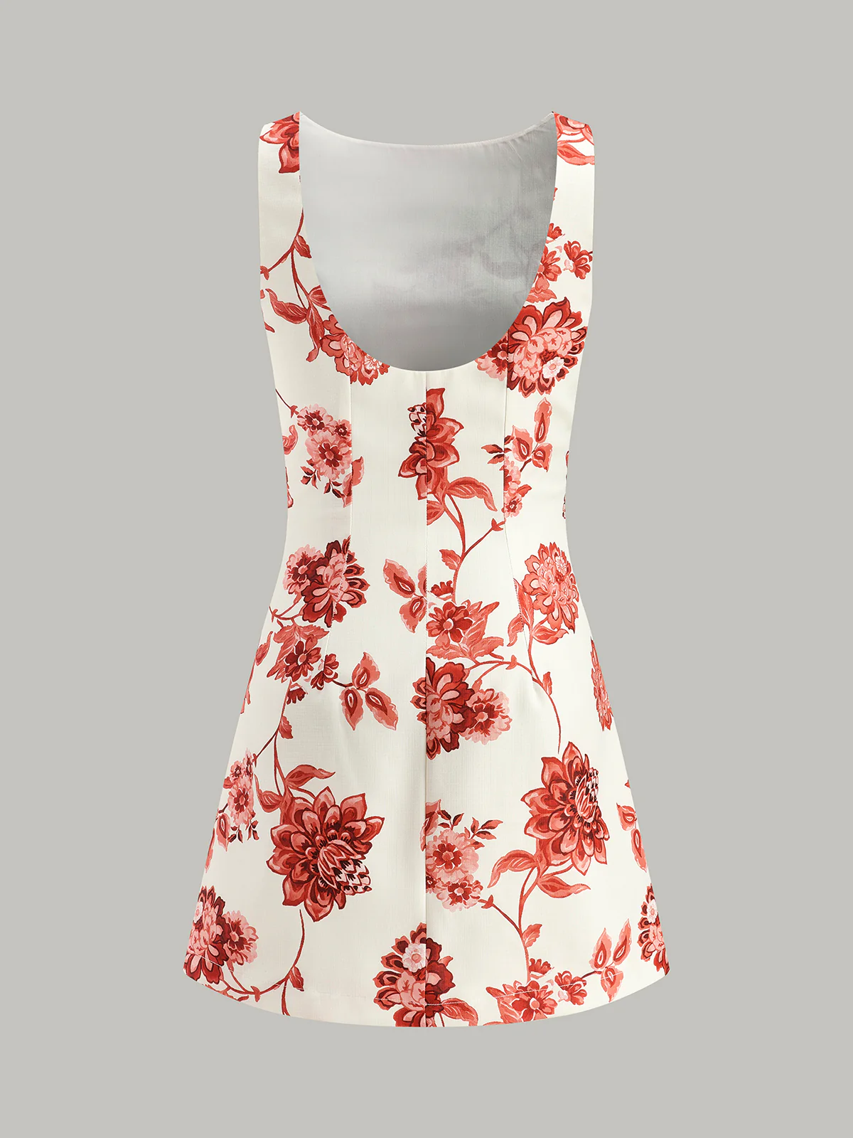 Floral Backless A-Line Dress - Image 8