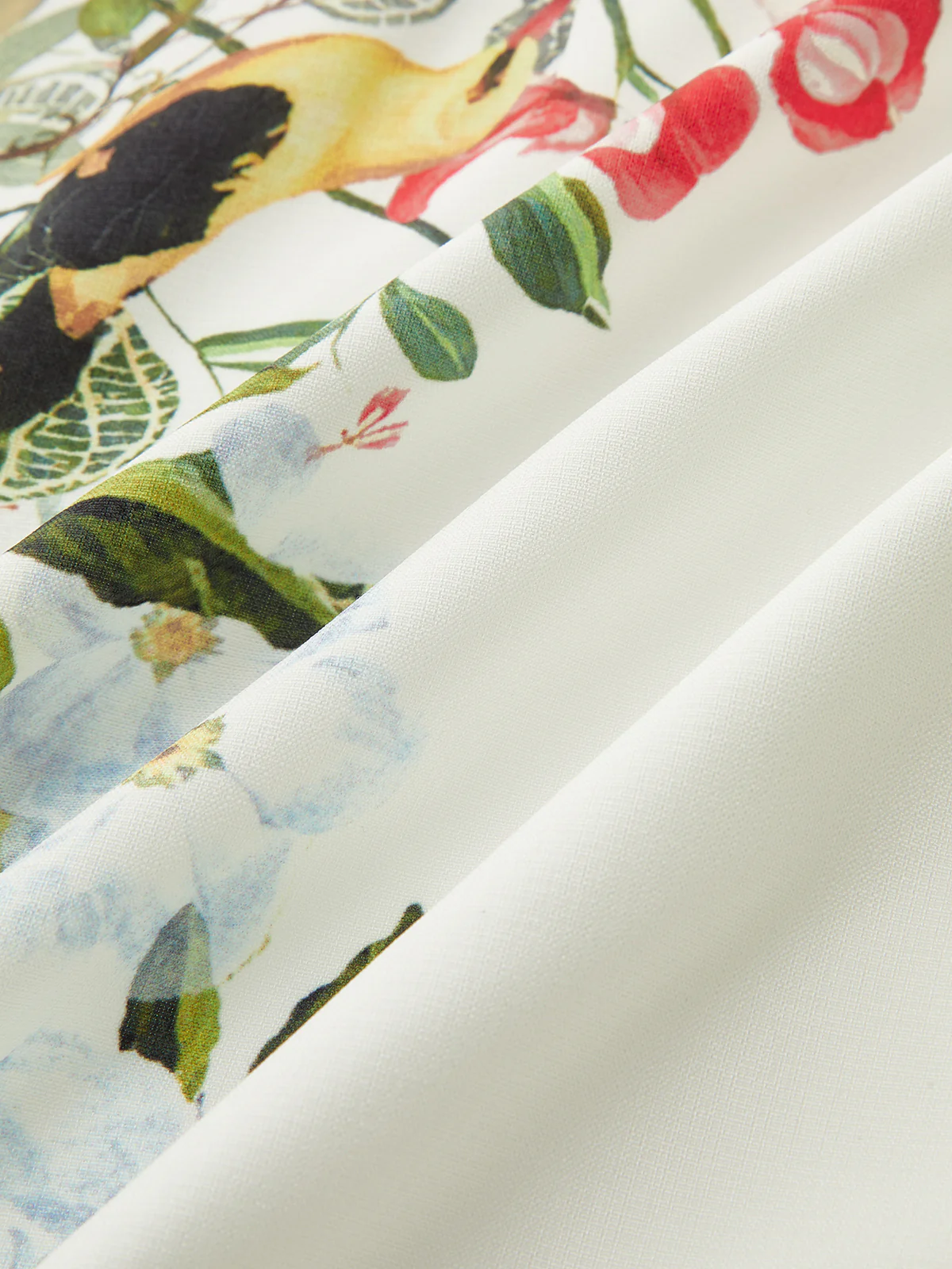 Floral Bird Print Belted Mini Skirt - Image 4