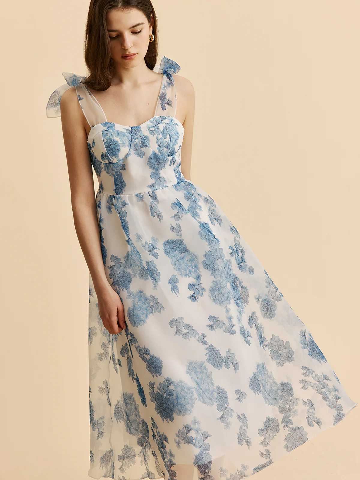Floral Bow-Strap Dress - Image 4