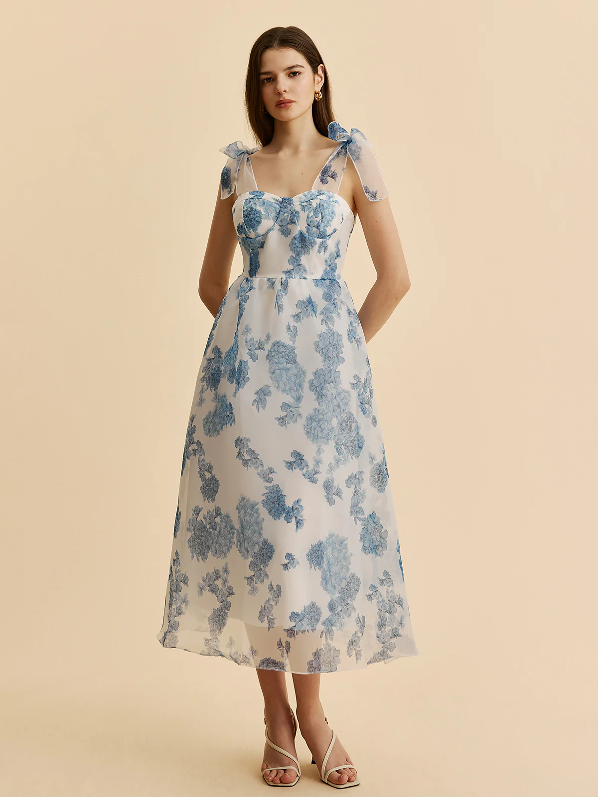 Floral Bow-Strap Dress - Image 6