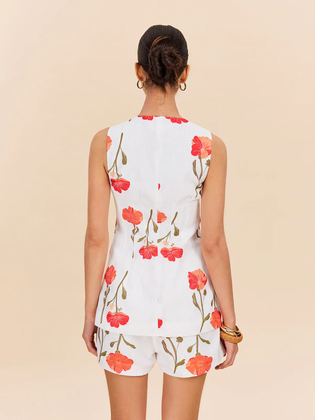 Floral Button-Front Shorts Set - Image 7