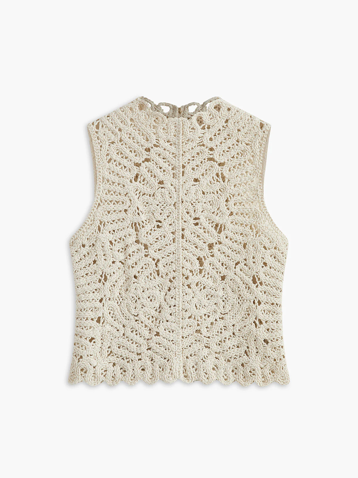 Floral Crochet Hollow Out Sweater Vest - Image 5