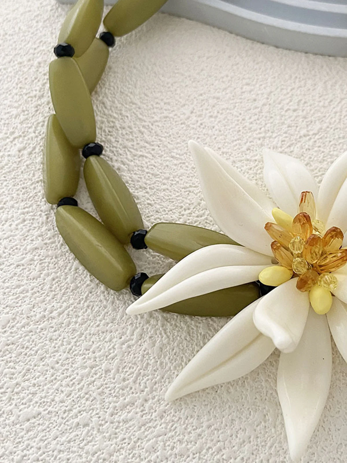 Floral Detail Beaded Bracelet - Image 3