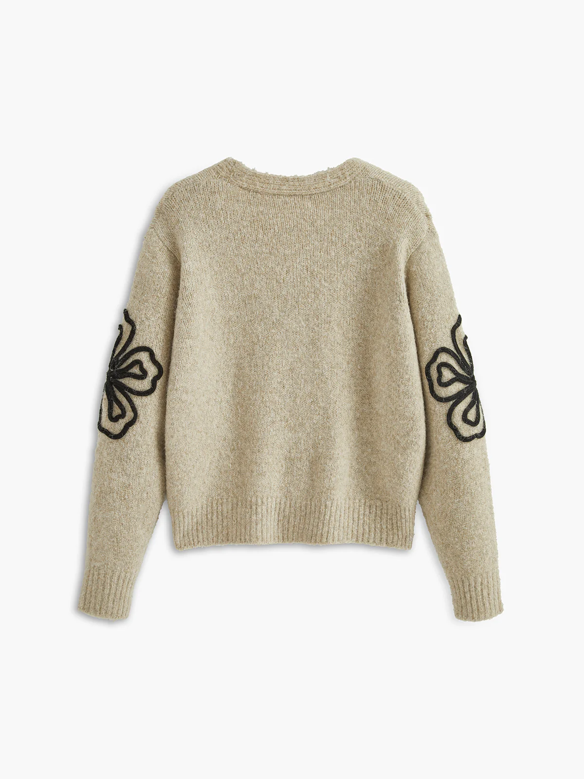 Floral Detail V-Neck Cardigan - Image 2