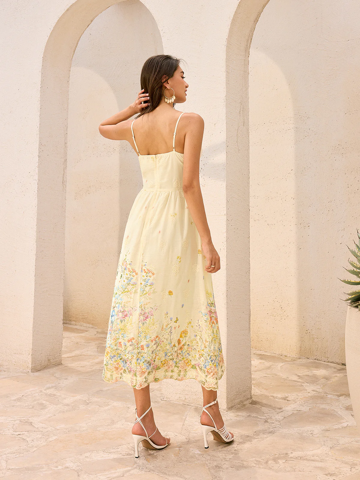 Floral Embroidered Midi Dress - Image 6