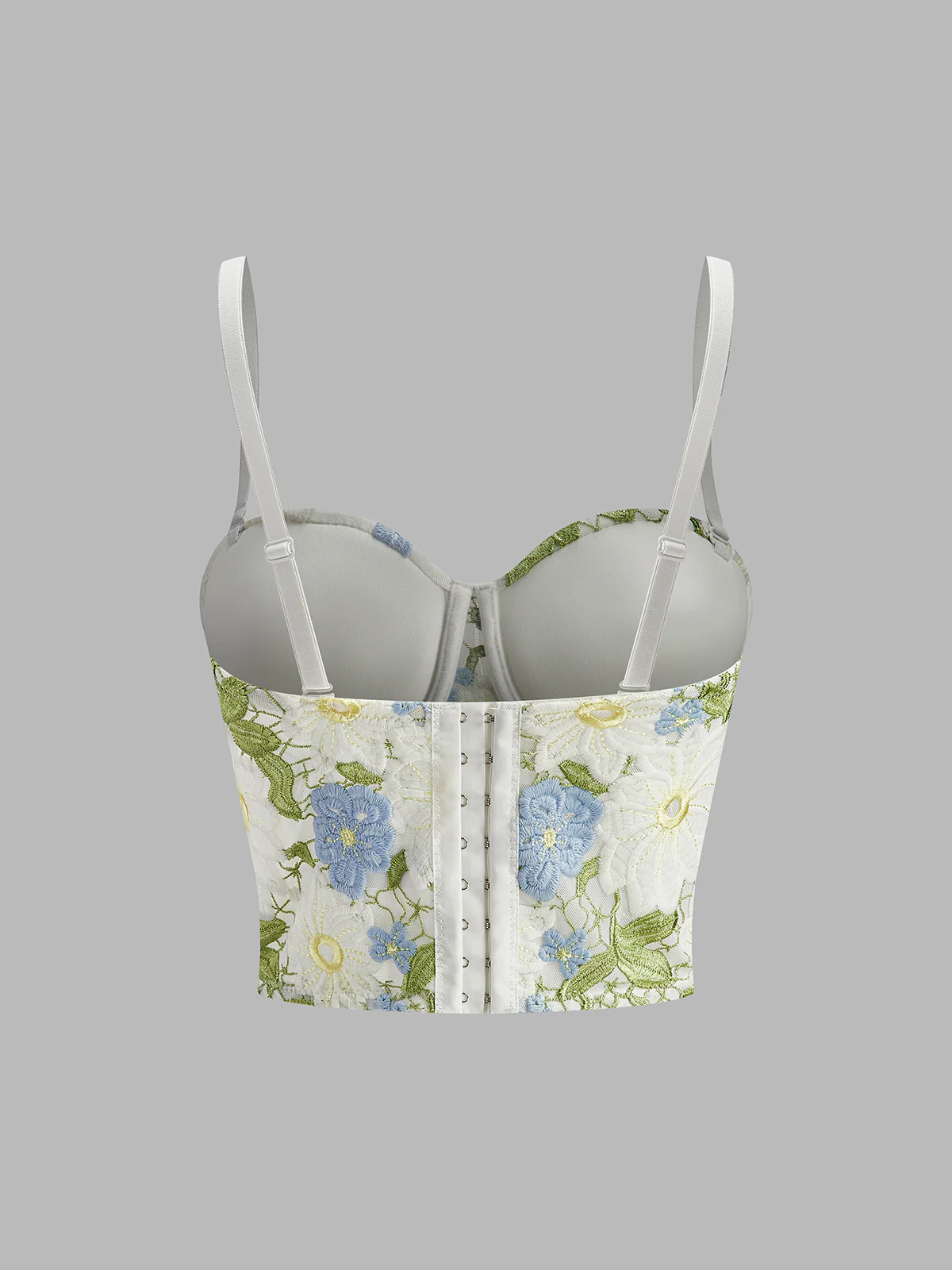 Floral Embroidered Sweetheart Corset - Image 3