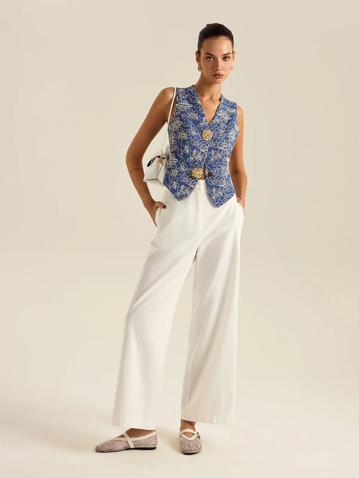 Floral Embroidered Vest - Image 5