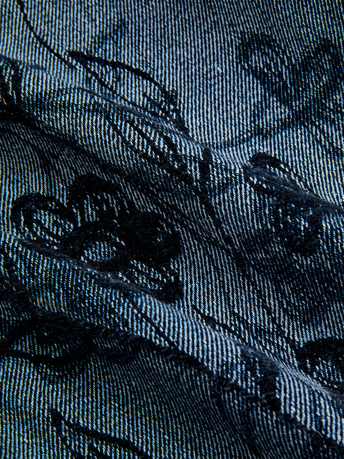 Floral Jacquard Curved-Leg Jeans - Image 3