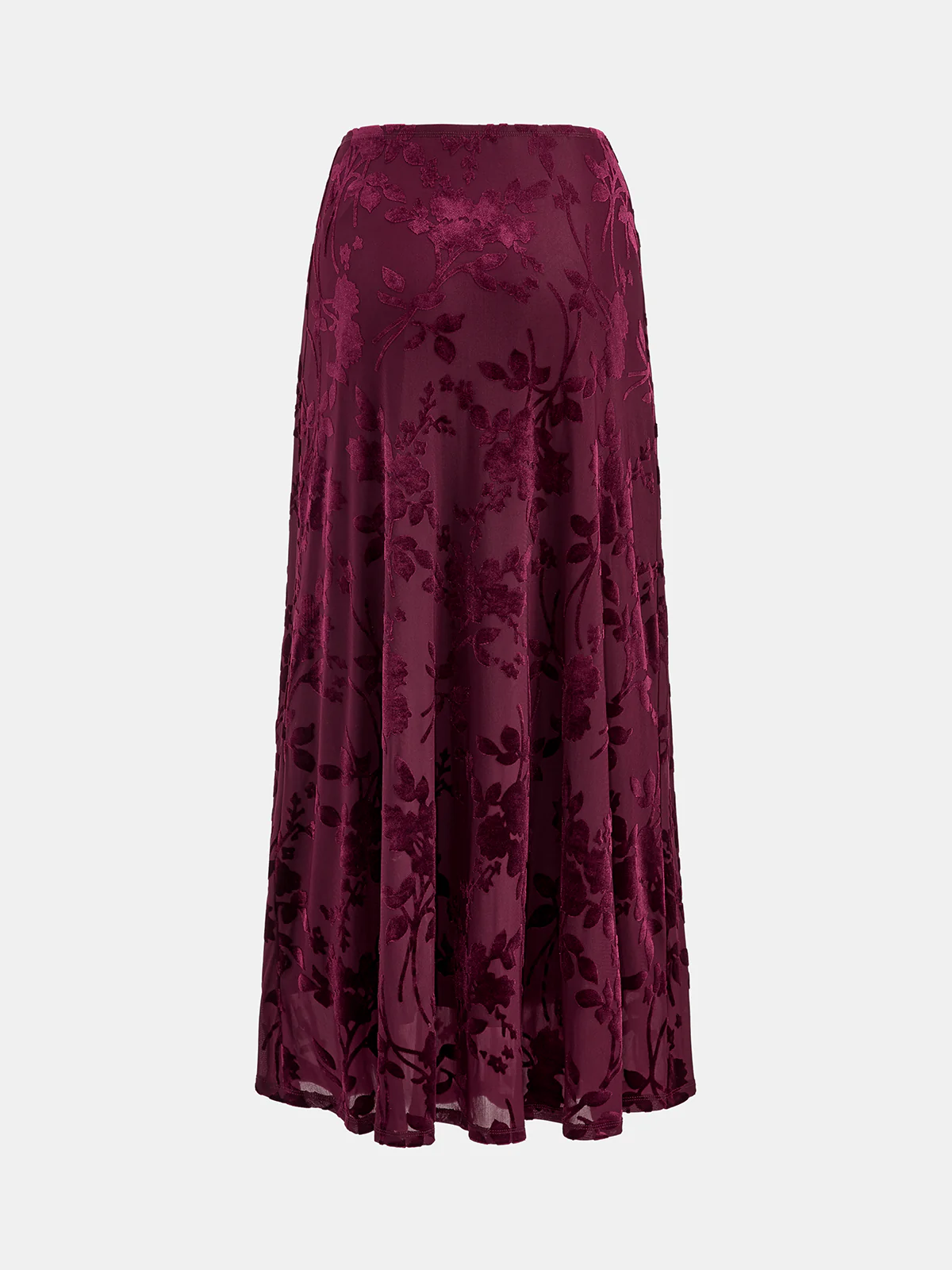 Floral Jacquard Mesh Maxi Skirt - Image 2