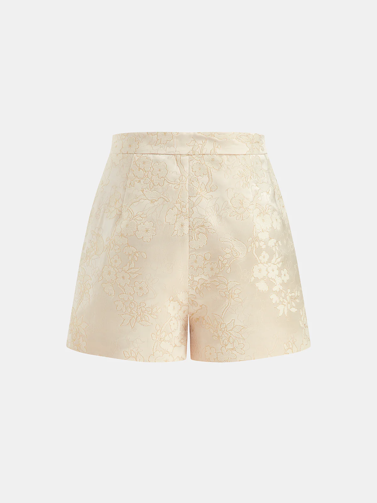 Floral Jacquard Sleeveless Vest & Shorts Set - Image 5