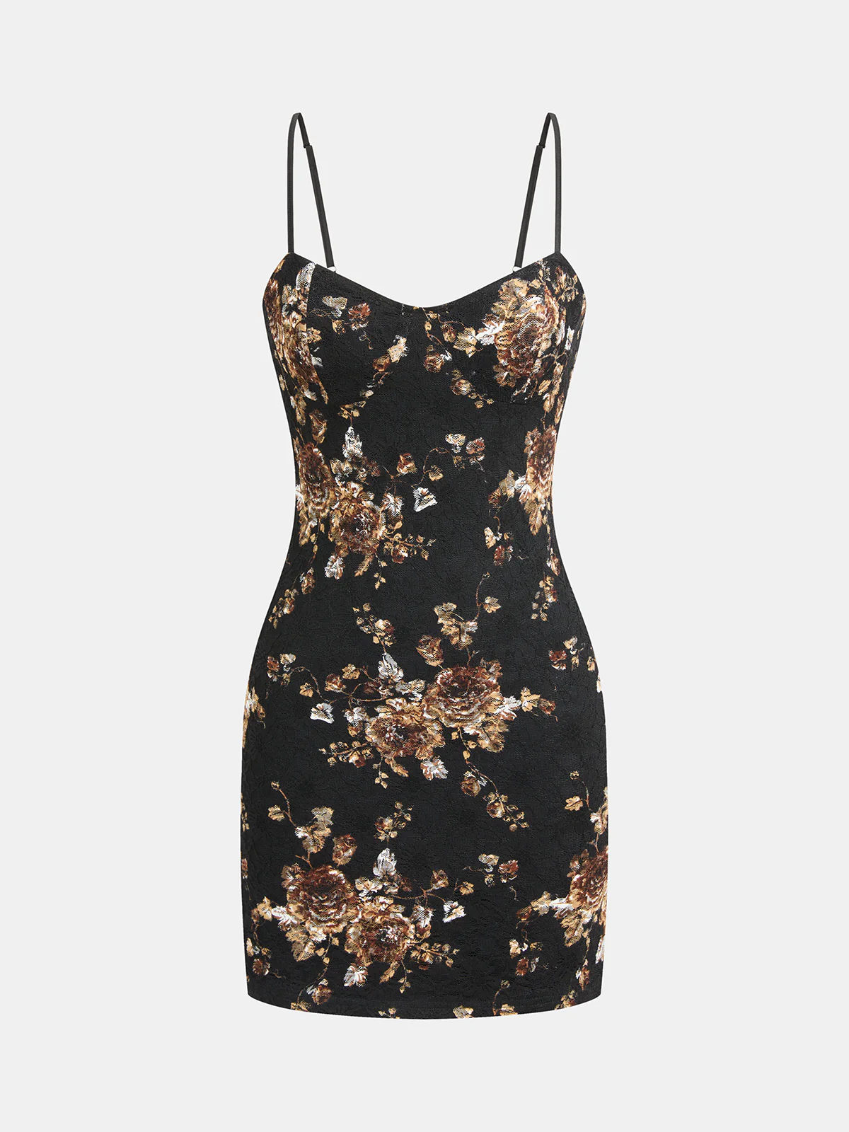 Floral Lace Cami Dress & Wrap Satin Skirt Set - Image 2