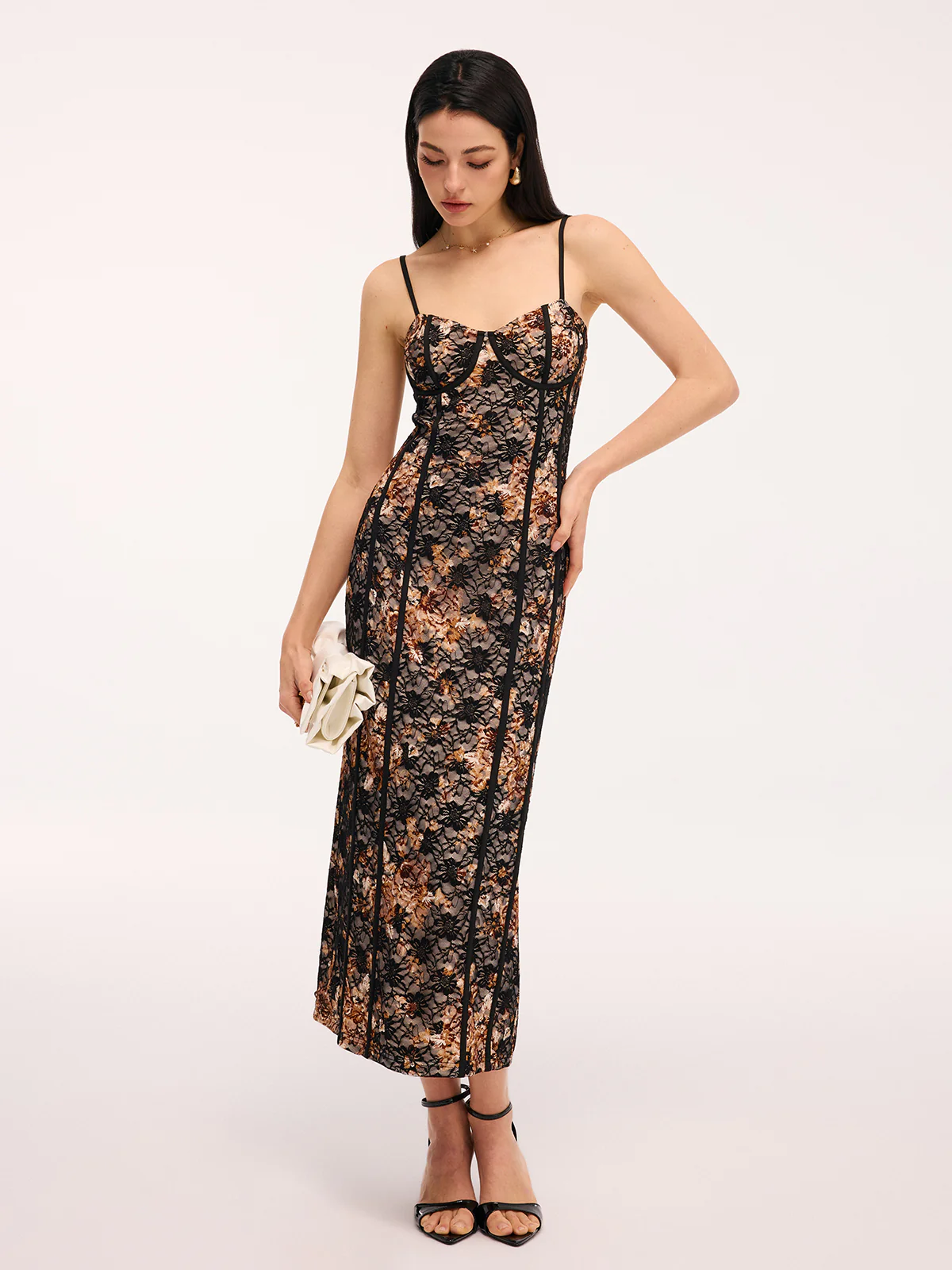 Floral Lace Cami Maxi Dress - Image 2