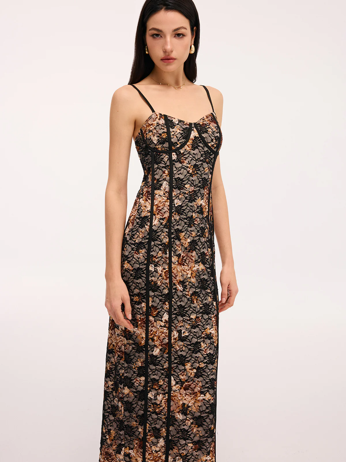 Floral Lace Cami Maxi Dress - Image 4