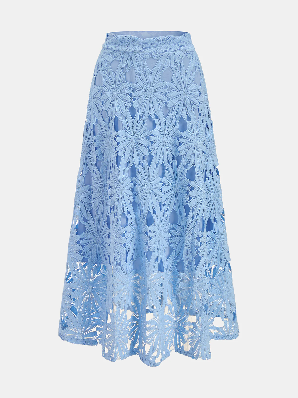 Floral Lace Crop Top & Midi Skirt Set - Image 4