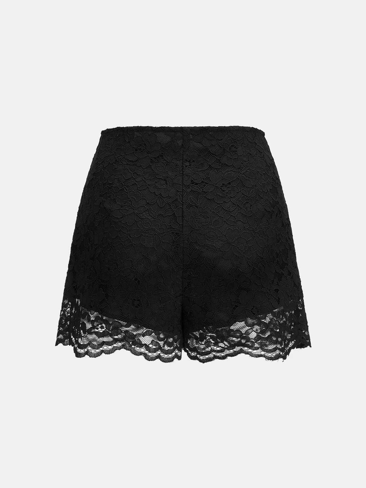 Floral Lace High-Waisted Shorts - Image 2