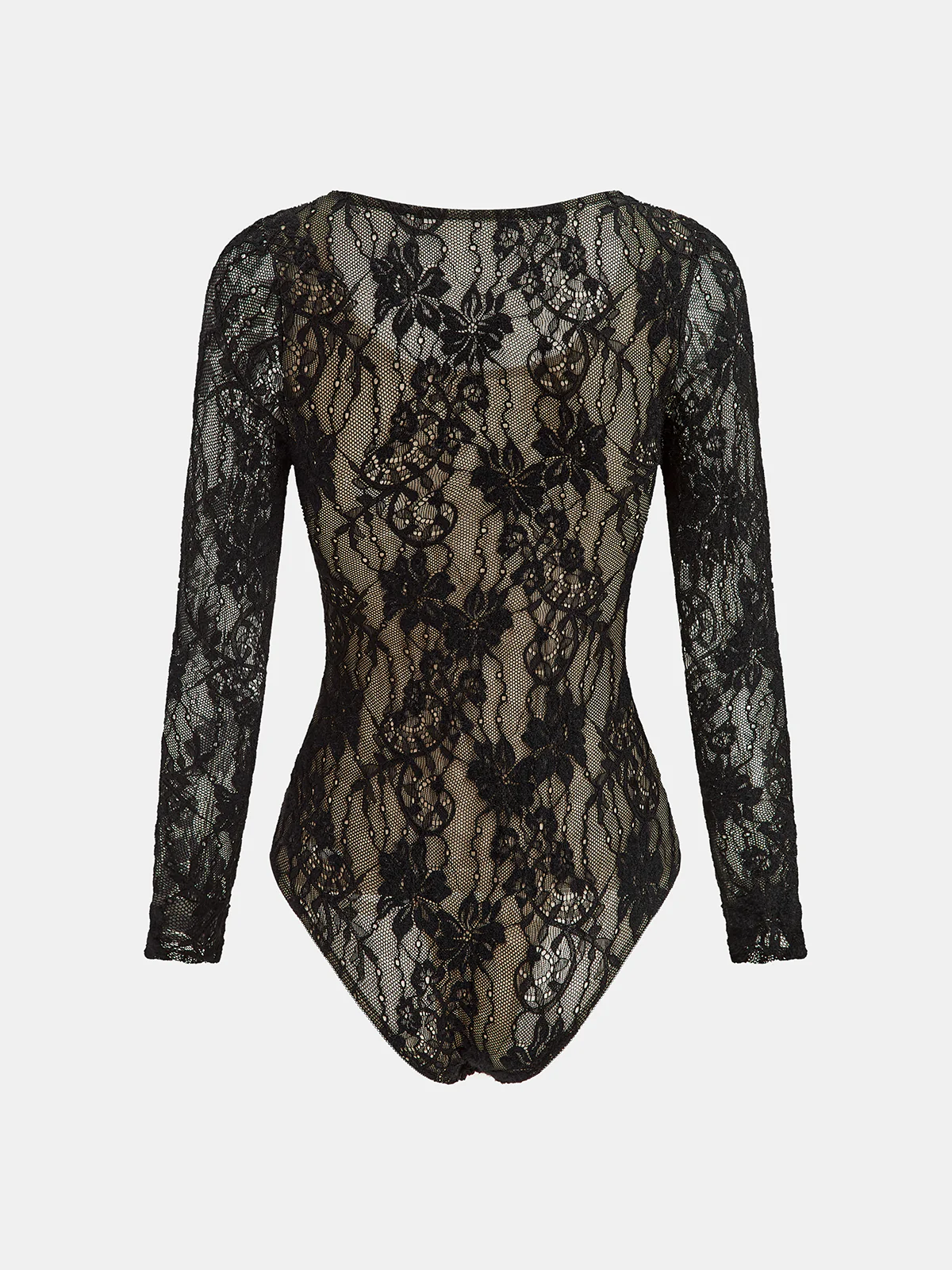 Floral Lace Long-Sleeve Bodysuit - Image 2