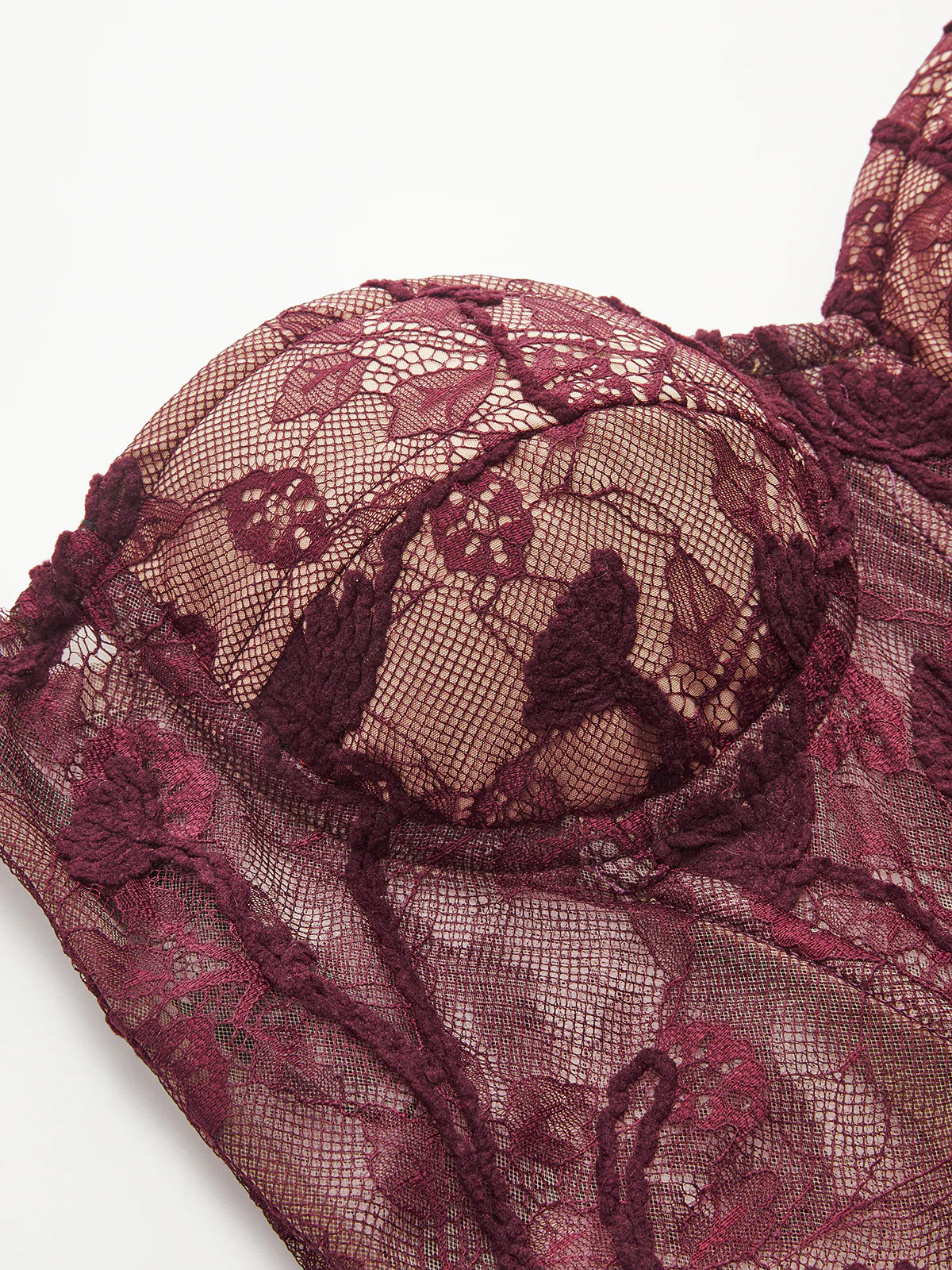 Floral Lace Strapless Corset Top - Image 3