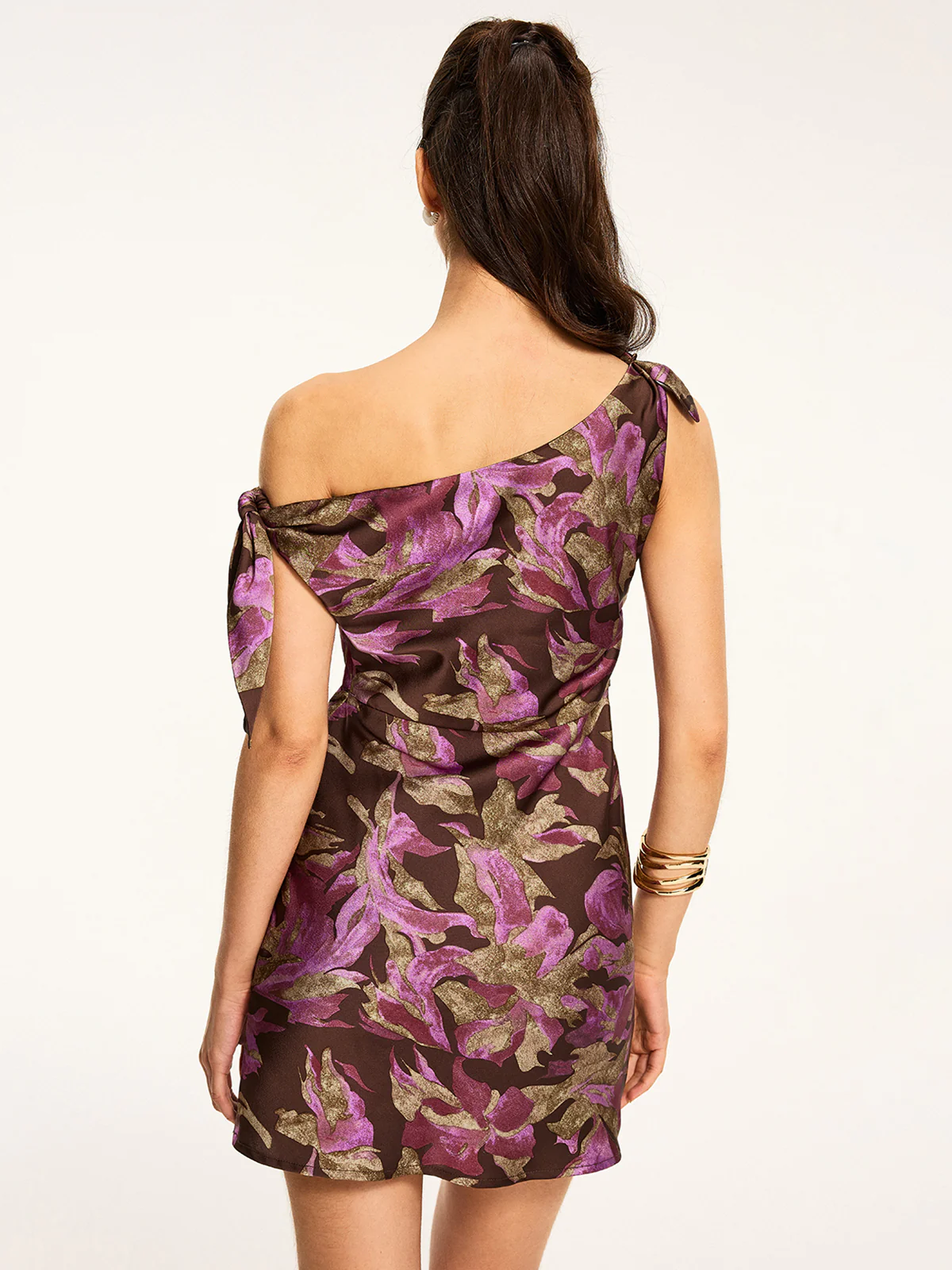 Floral Print Off-Shoulder Mini Dress - Image 5