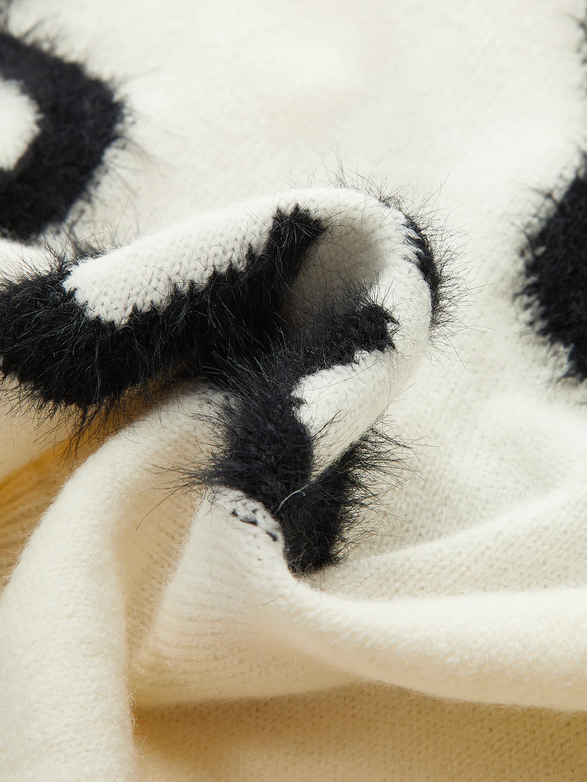 Floral-Patterned Mohair Crew Neck Sweater - Image 3