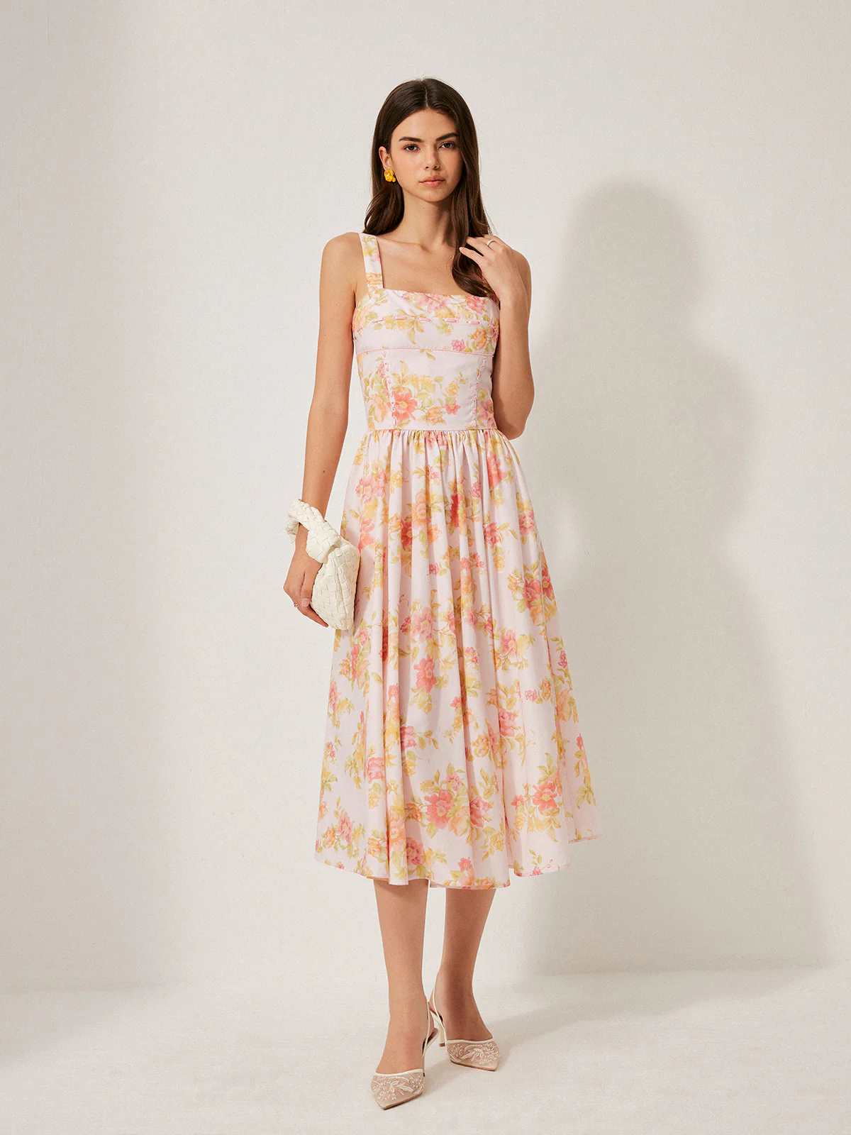 Floral Print A-Line Dress - Image 2