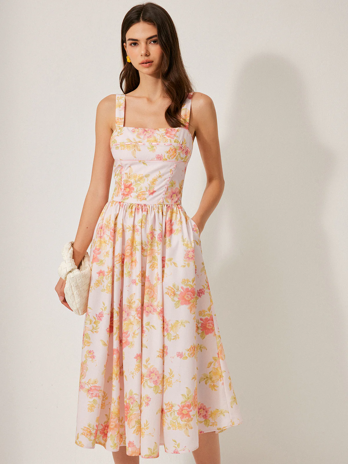 Floral Print A-Line Dress - Image 3
