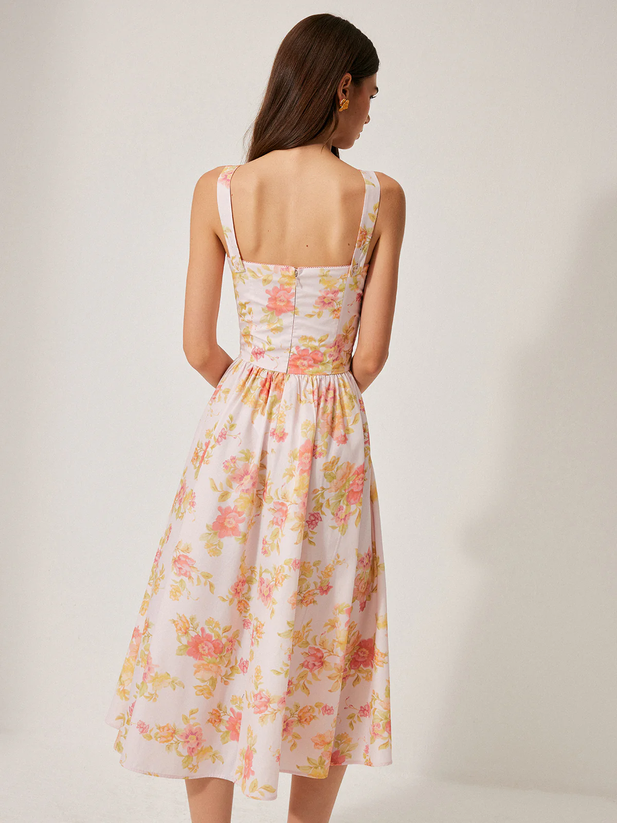 Floral Print A-Line Dress - Image 6