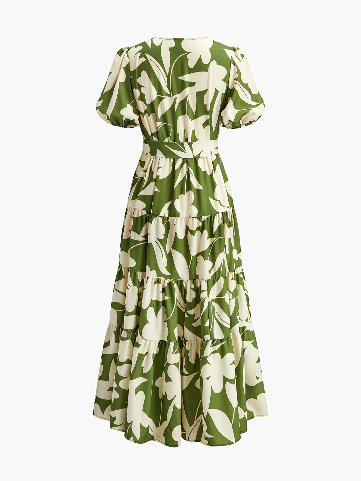 Floral Print Belted Dress - Image 4