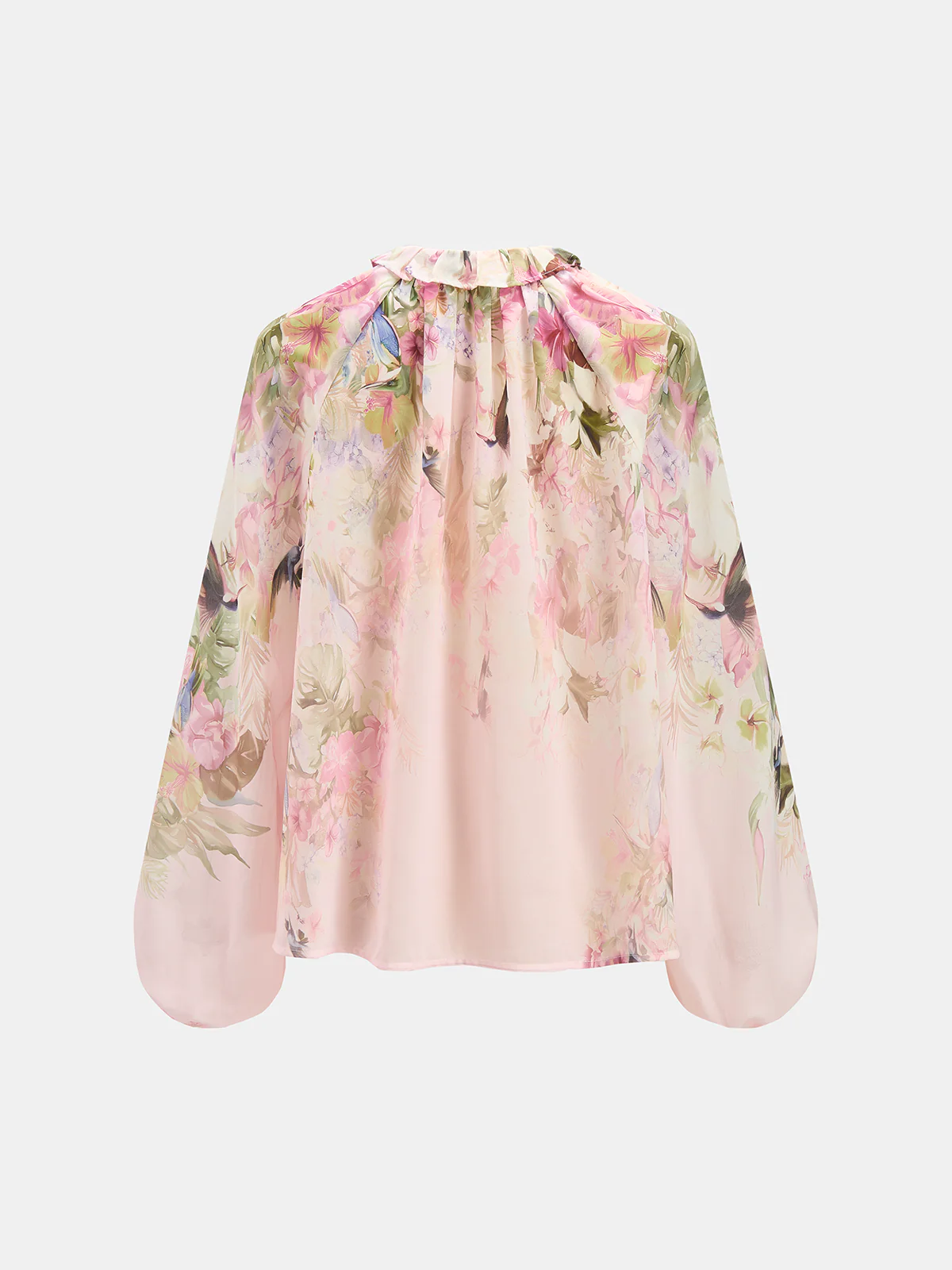 Floral Print Blouse & Belted Shorts Set - Image 3