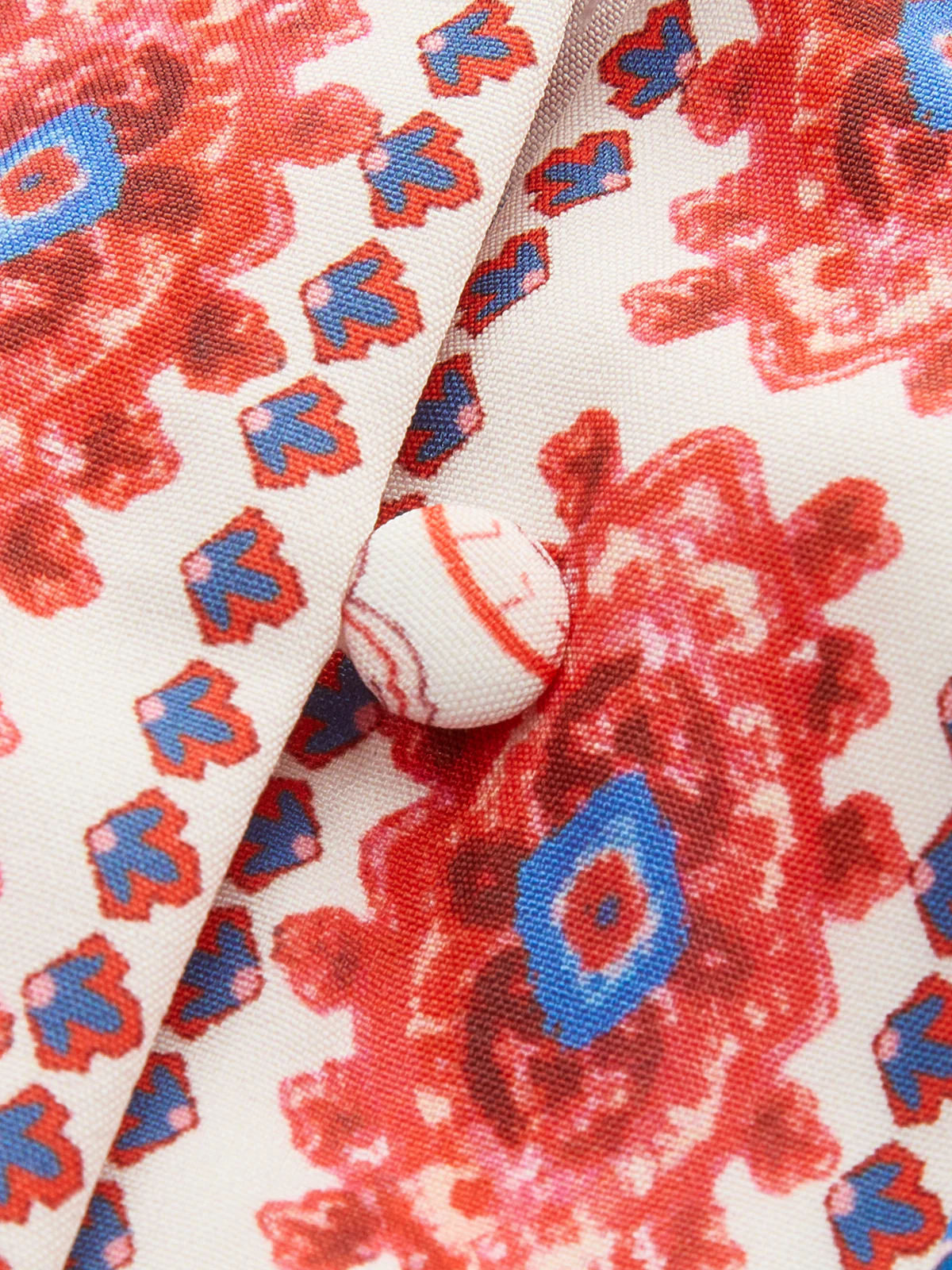 Floral Print Buttoned Belted Dress - Image 4
