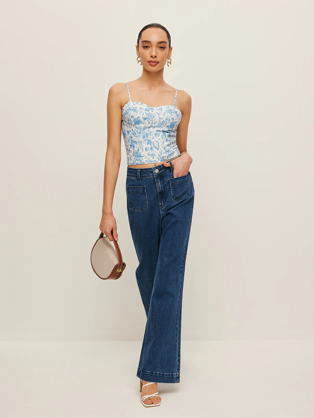 Floral Print Corset Crop Top - Image 6