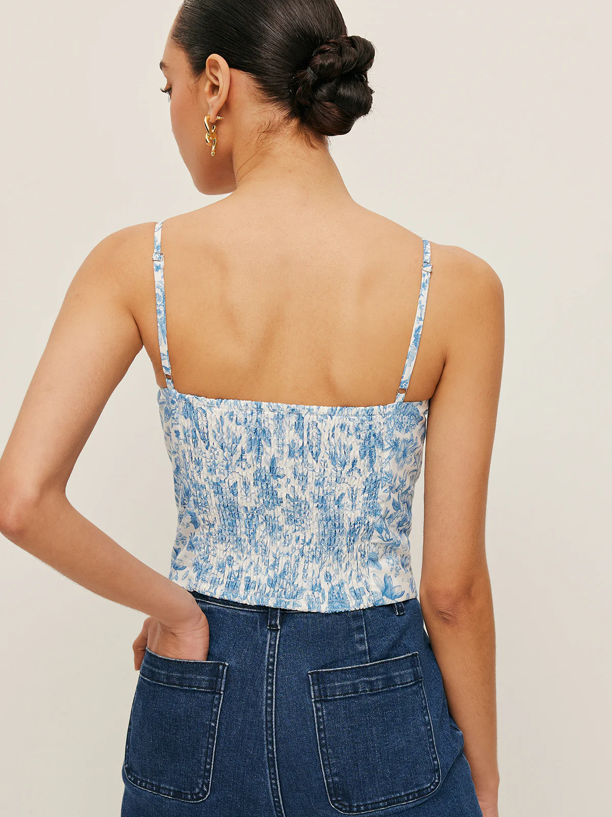 Floral Print Corset Crop Top - Image 8