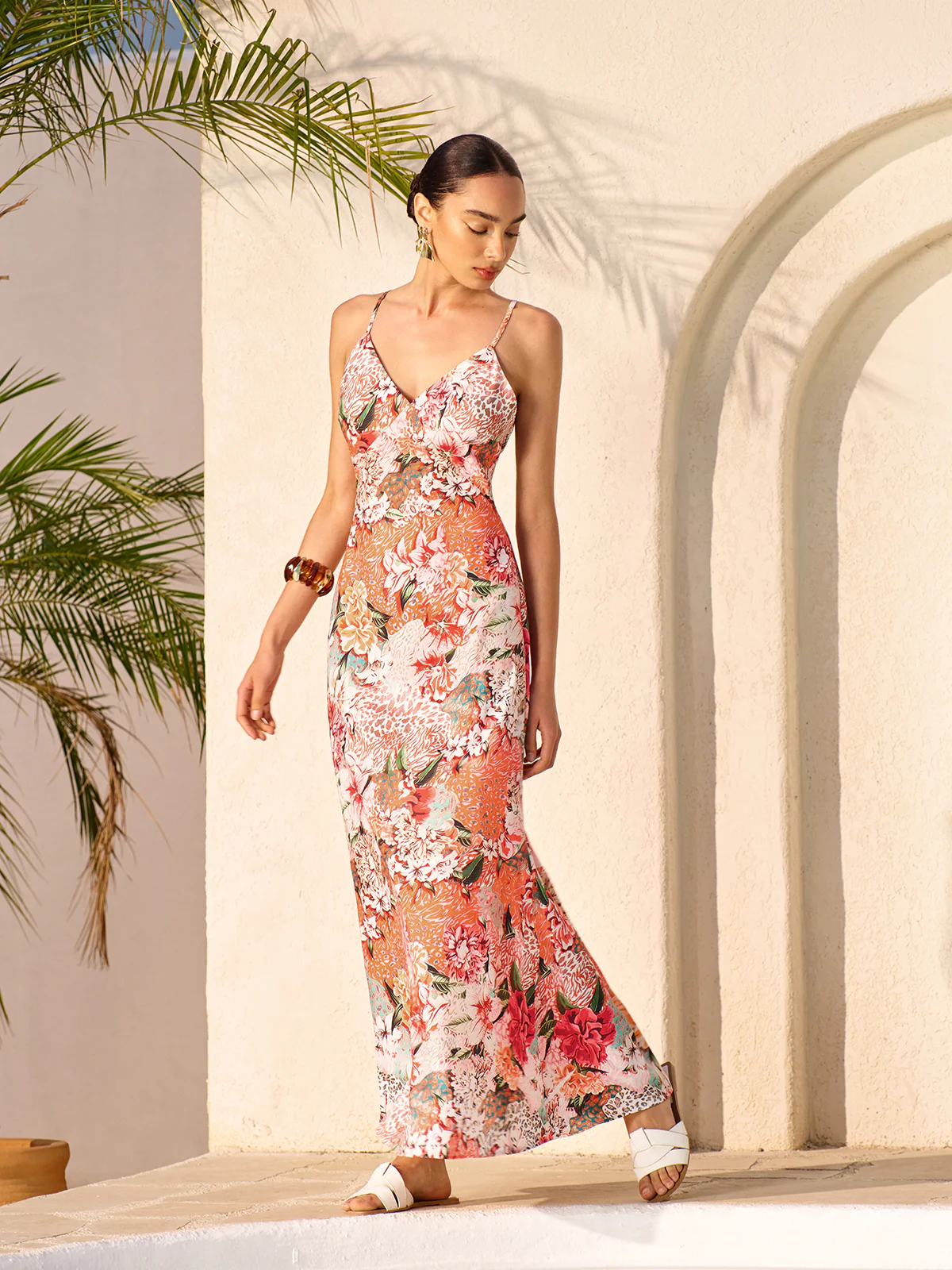Floral Print Cross-Back Dress - Image 2