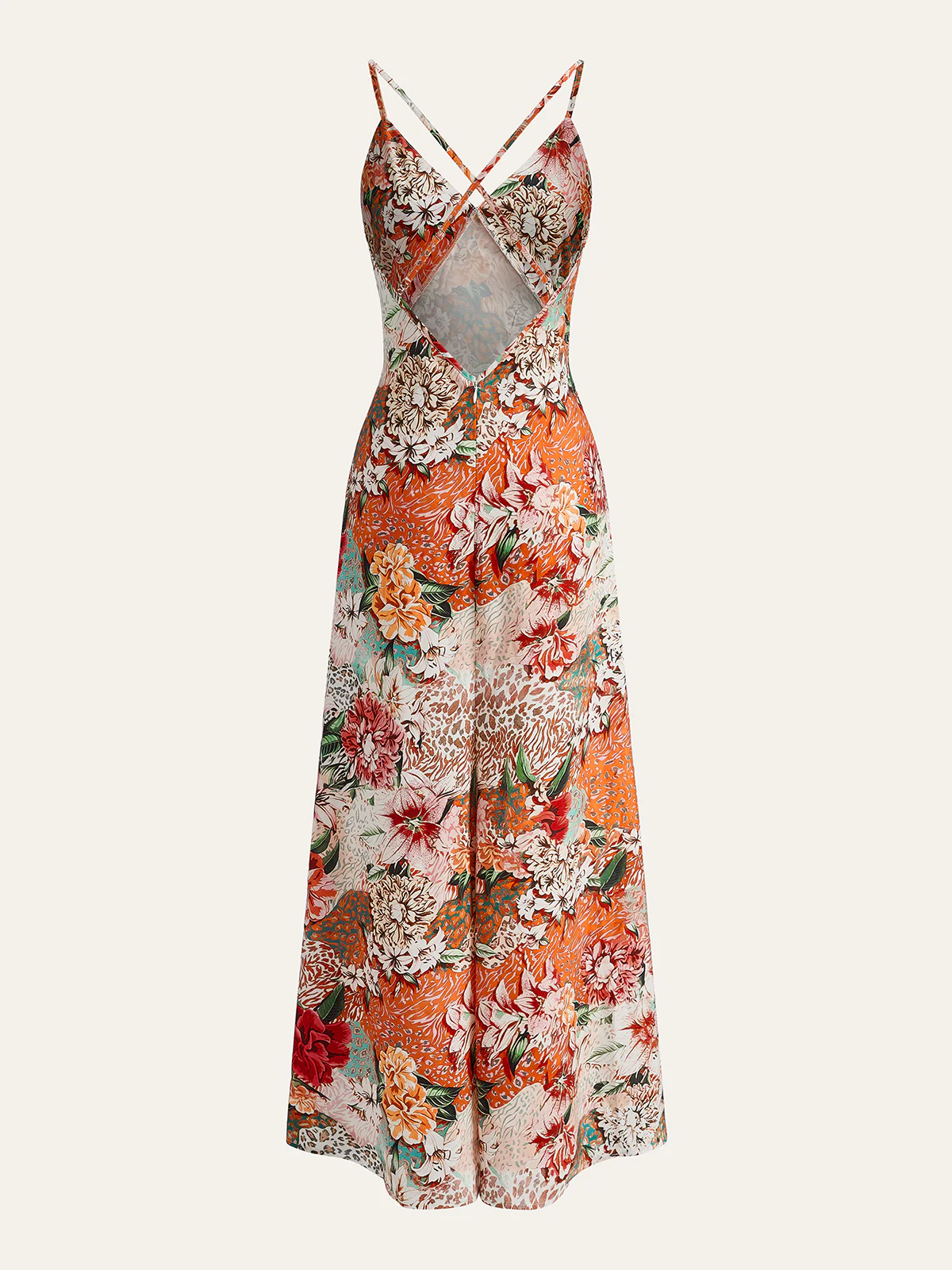 Floral Print Cross-Back Dress - Image 6