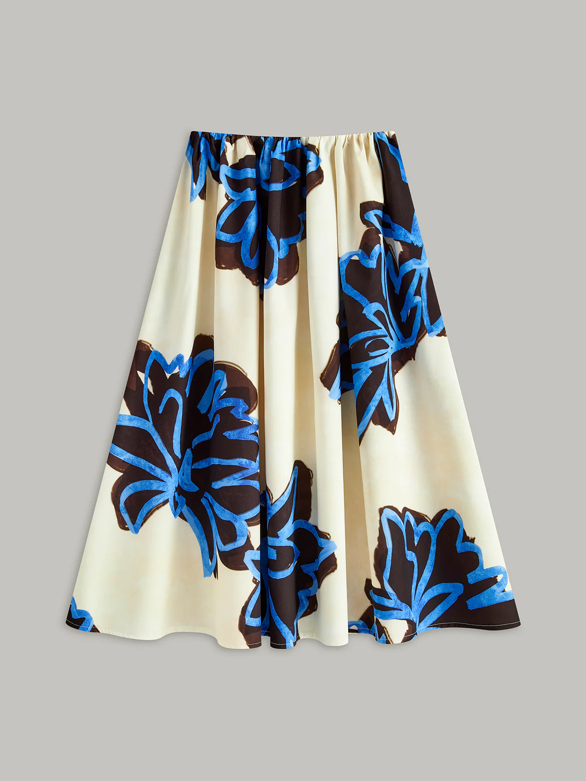 Floral Print Elastic Waist Skirt - Image 2