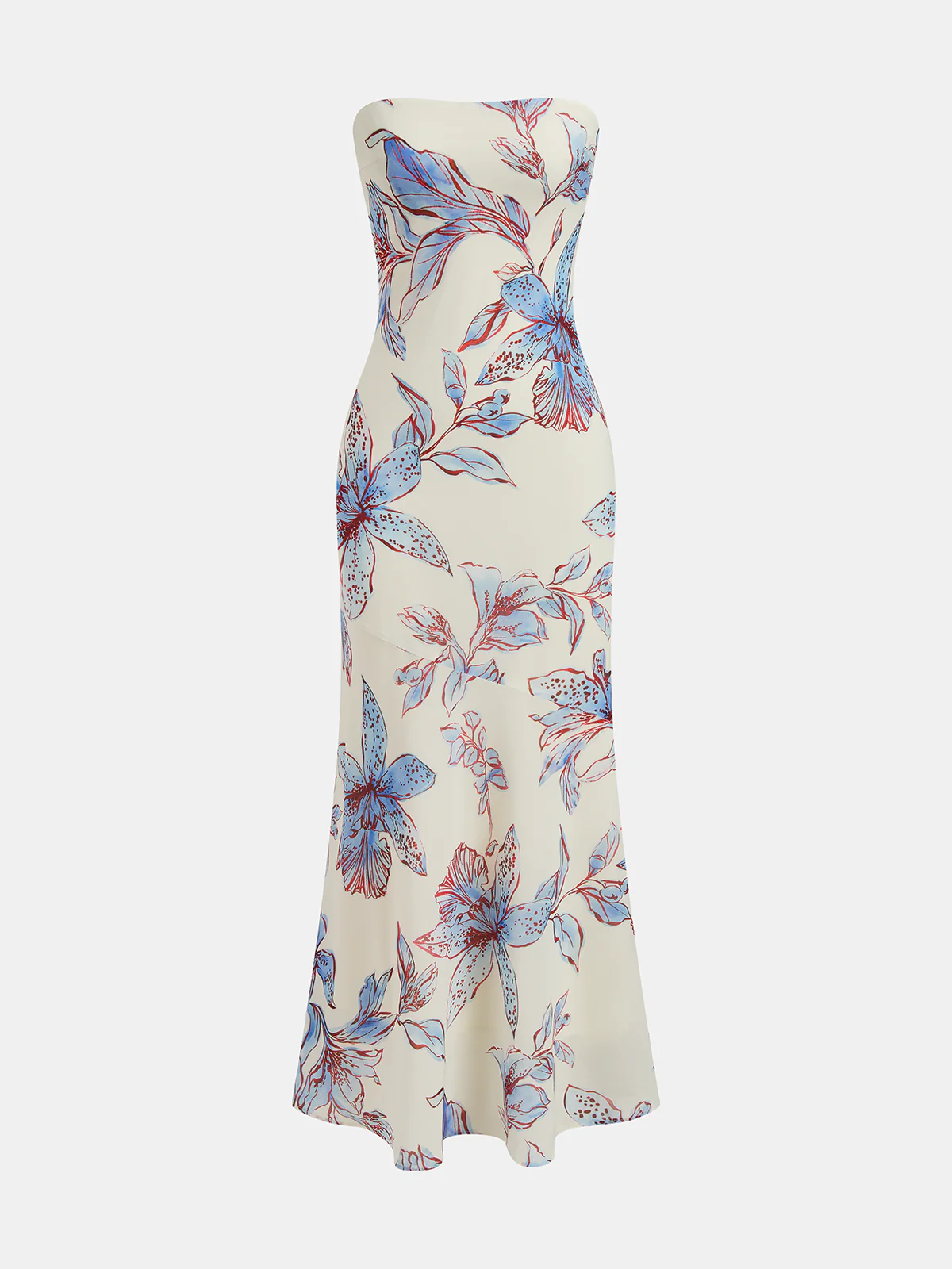 Floral Print Halter Maxi Dress - Image 3