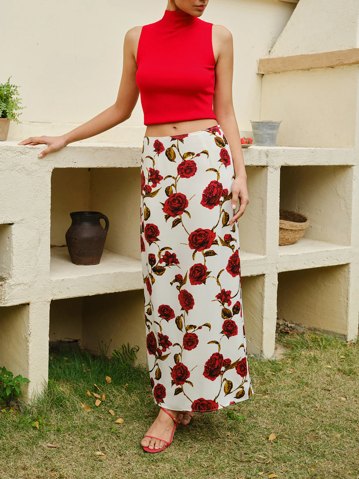 Floral Print High-Waist Skirt - Image 3