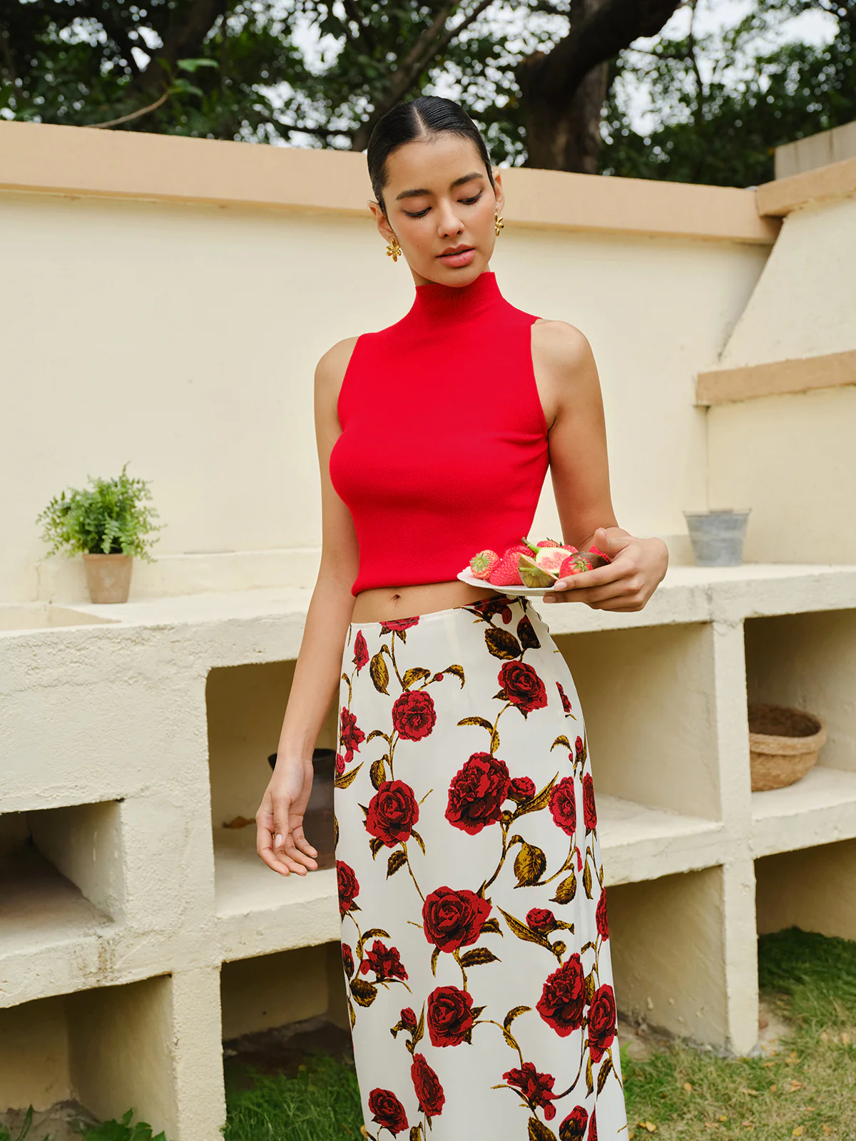 Floral Print High-Waist Skirt - Image 5