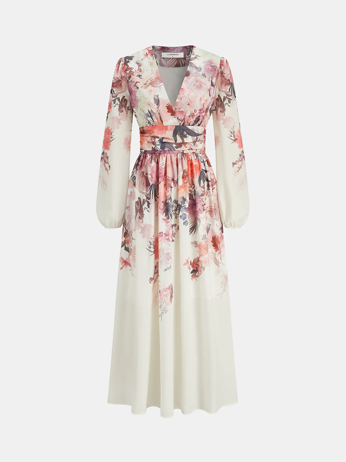 Floral Print Long Sleeve Maxi Dress