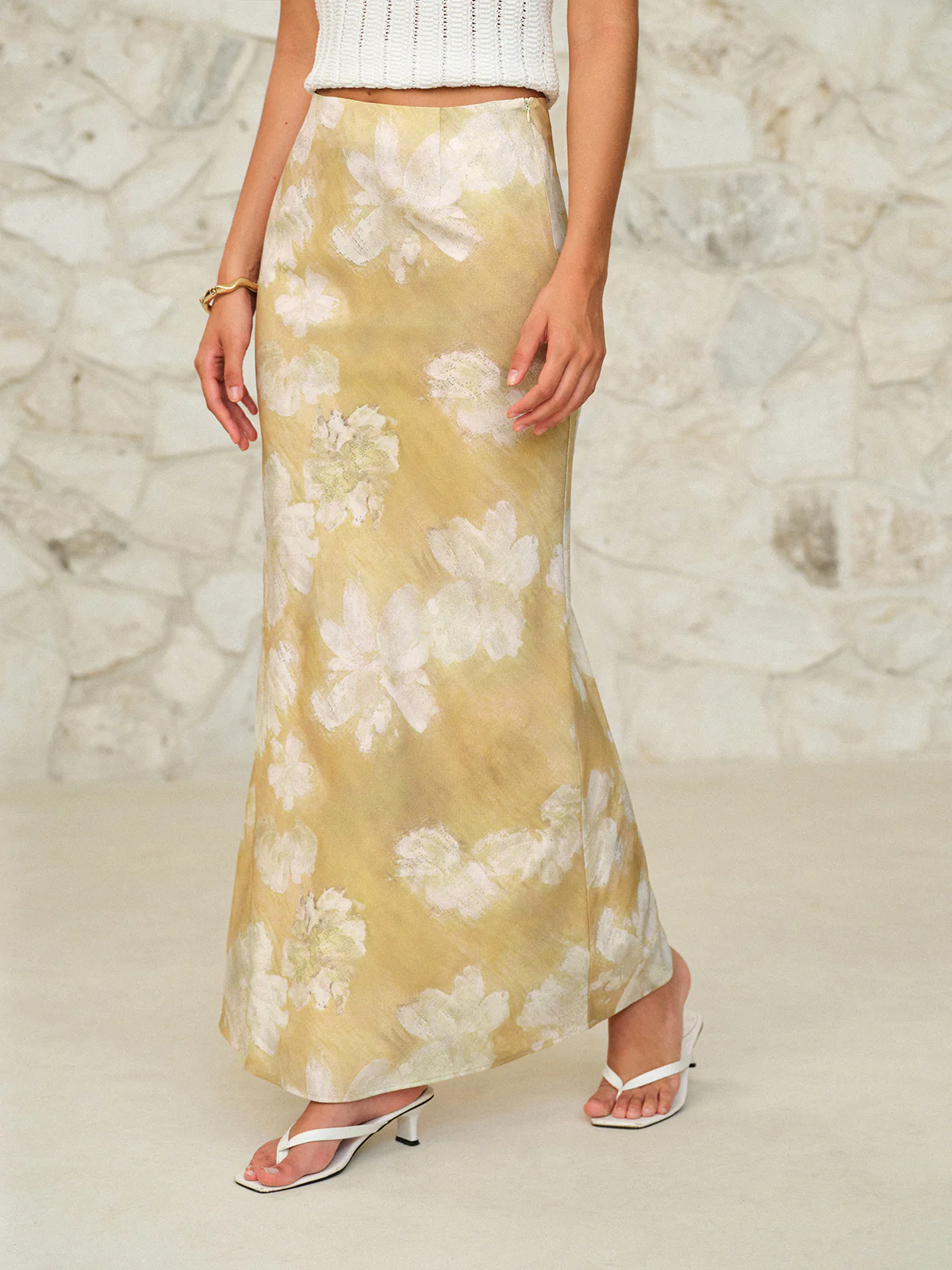 Floral Print Maxi Skirt - Image 5