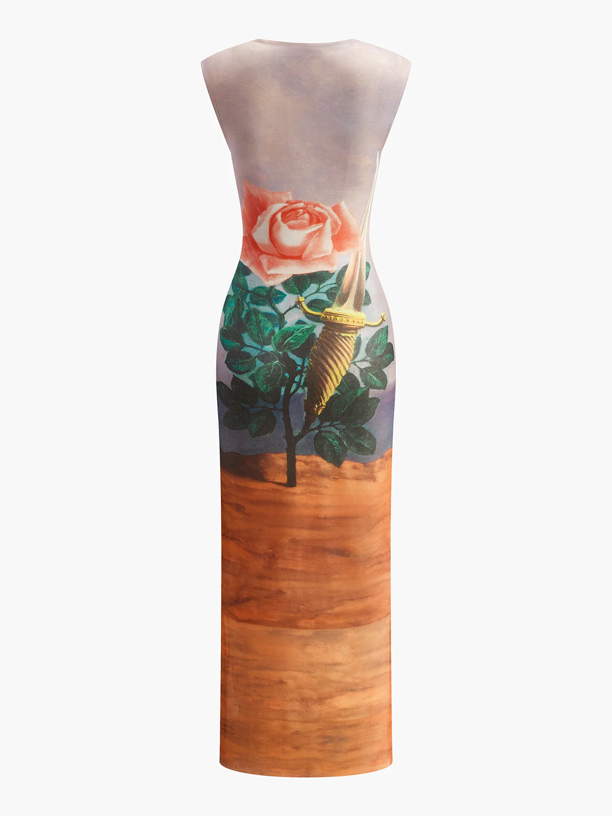 Floral Print Mesh Dress - Image 2