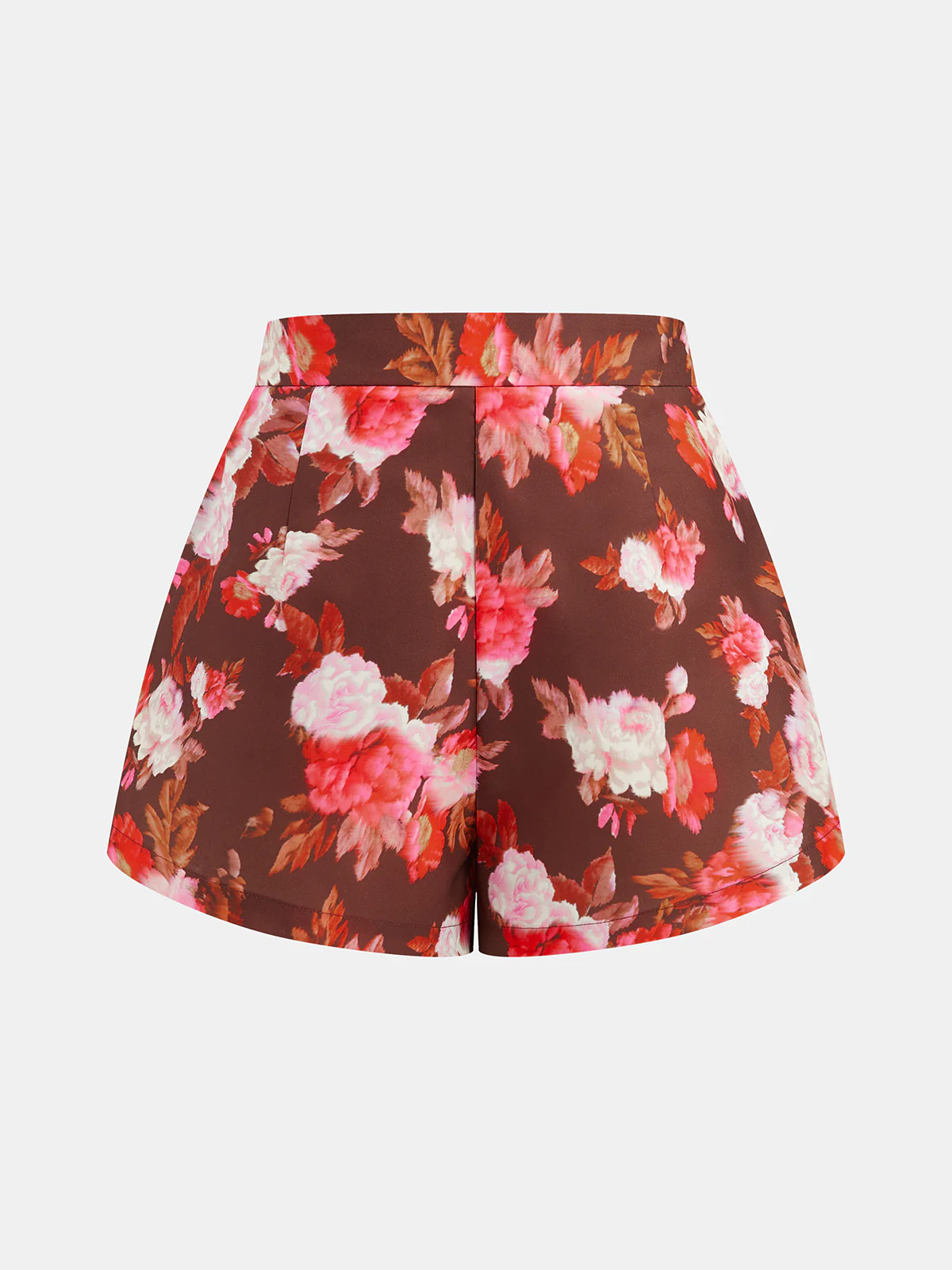 Floral Print Mid Waist Casual Shorts - Image 2