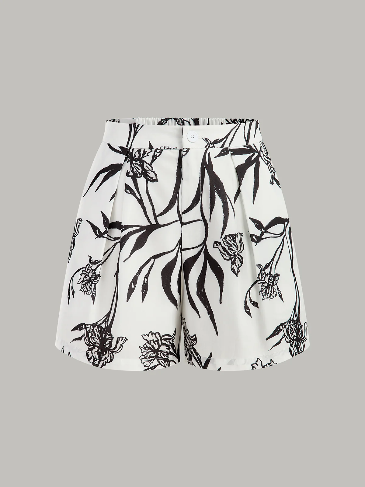 Floral Print Peplum Top With Shorts Set - Image 3